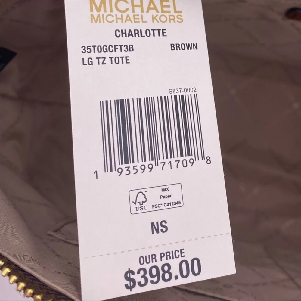 Michael Kors Charlotte LG Tote Shoulder Bag